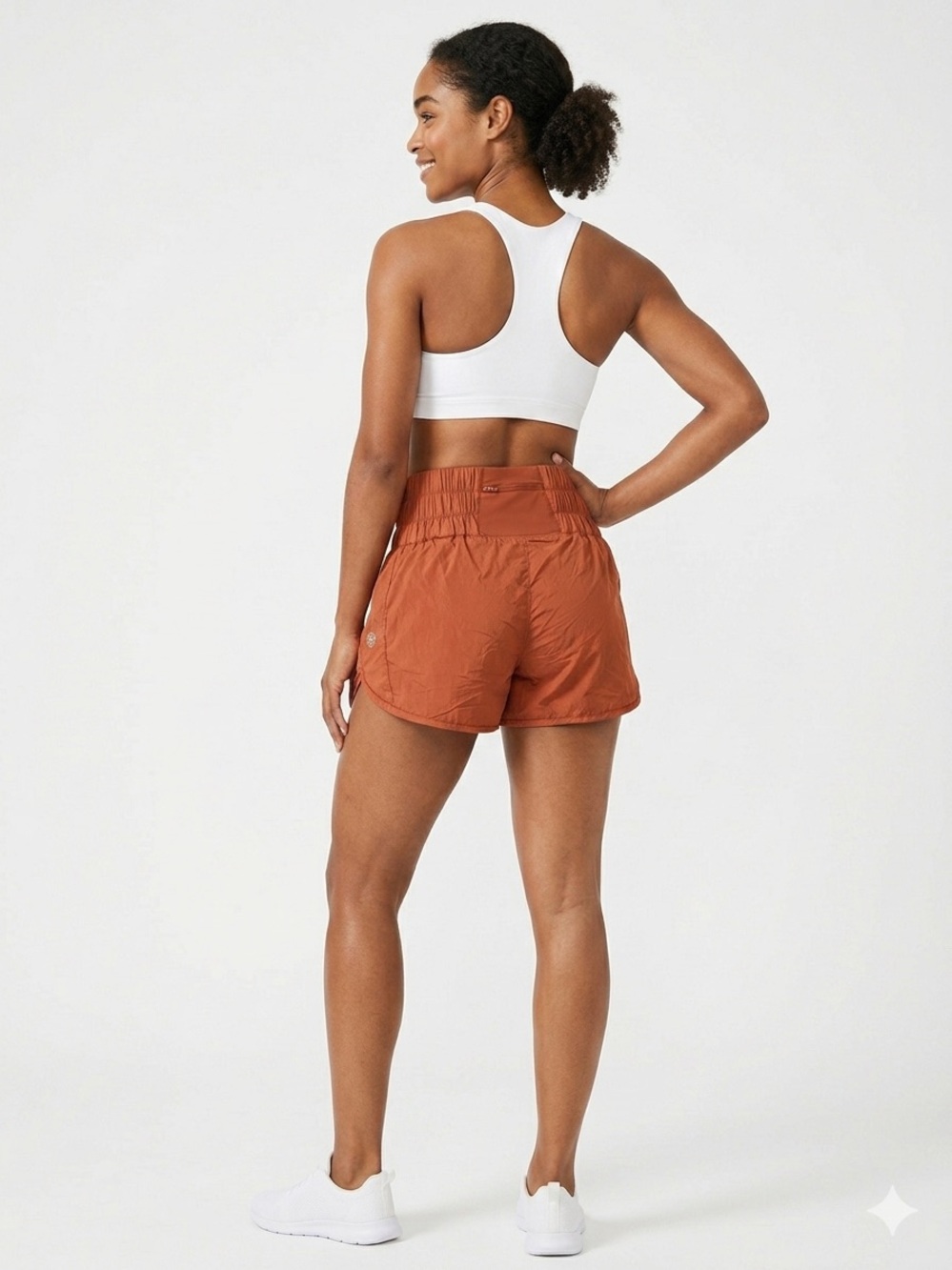 FP Movement by Free People Rust Orange High-Rise Elastic Waist Athletic Shorts - Picture 4 of 8